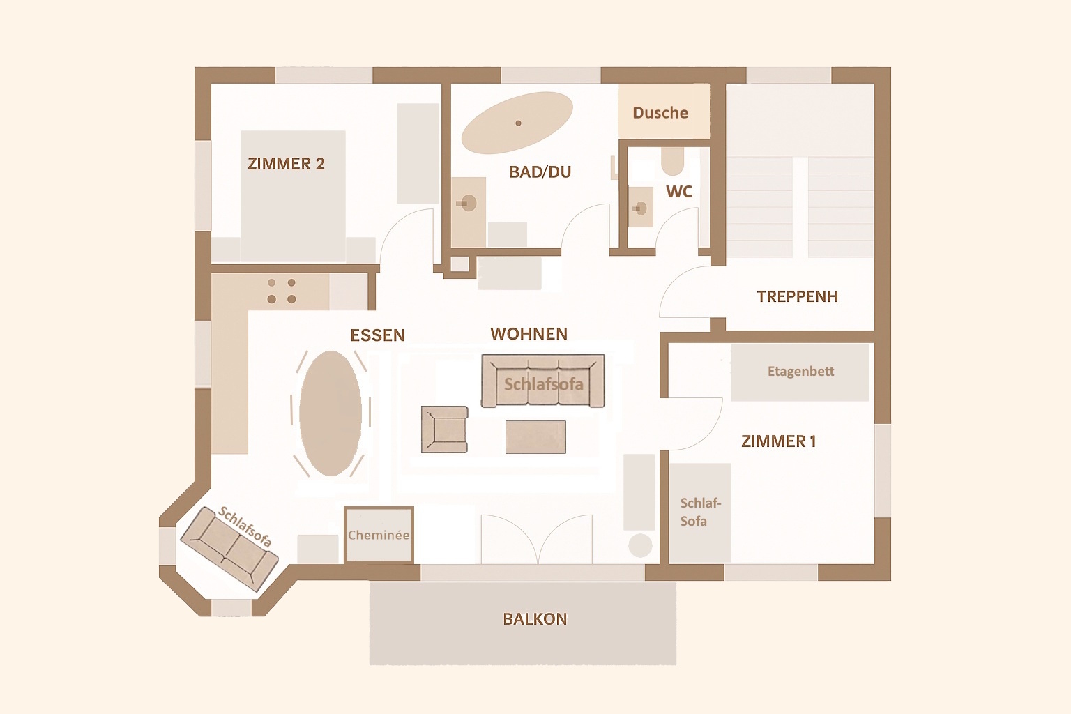 Grundriss der Wohnung